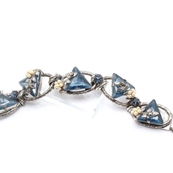 Henkel & Grosse for Christian Dior High End Designer Blue Triangular Bracelet - Picture 4 of 11
